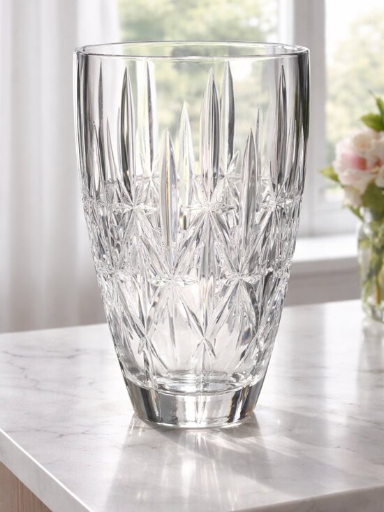 Marquis By Waterford Other - Waterford Marquis Crystal Vase 9” Wedding Gift New Sparkle Cut Glass NWT